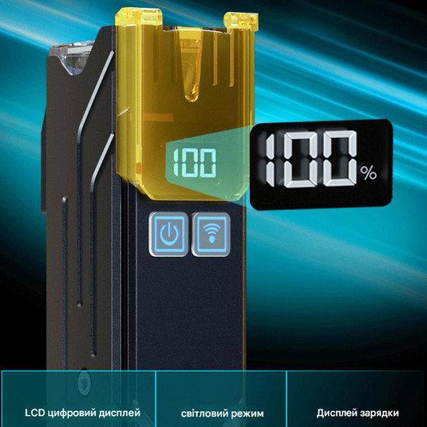 Велофара мощная Q03L, 800LM, Li-Ion аккумулятор, ЗУ Type-C, индикация заряда