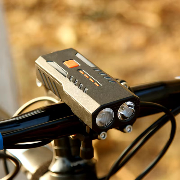 Велофара BC25S, 300LM, Waterproof, Power Bank, Li-Ion аккумулятор, ЗУ Type-C, индикация заряда