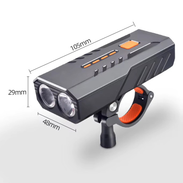 Велофара BC25S, 300LM, Waterproof, Power Bank, Li-Ion аккумулятор, ЗУ Type-C, индикация заряда