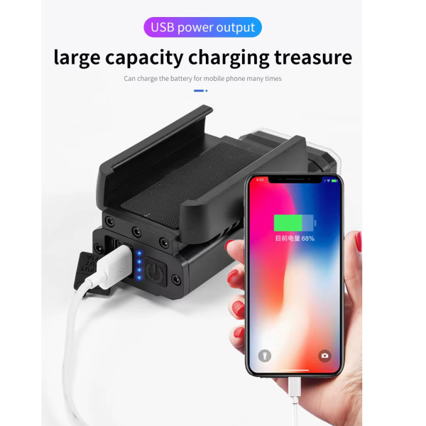 Велоліхтар BK09/Z-03-3T6, Power Bank, Li-Ion акумулятор, ЗУ Type-C