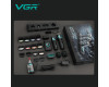 Комплект VGR STEPLERSS PRO 3 IN 1 BLACK, машинка для стрижки (Clipper), триммер, электробритва