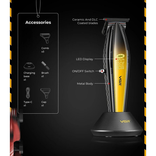 Комплект VGR 2 в 1 V-270&V-992 GOLD, машинка для стрижки и триммер
