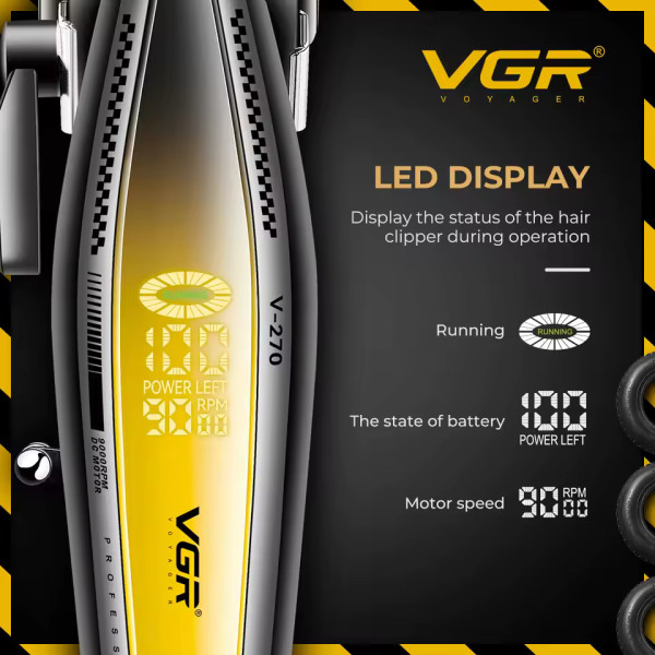 Комплект VGR 2 в 1 V-270&V-992 GOLD, машинка для стрижки и триммер