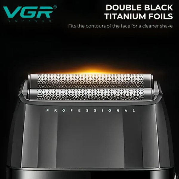 Электробритва VGR V-640S шейвер, двойное лезвие, 9000 RPM, LED Display