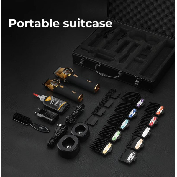 Комплект VGR 2 в 1 V-885 S2 GOLD, акумуляторная машинка для стрижки (clipper) и триммер