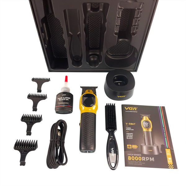 Триммер  VGR V-886T GOLD, 4 насадки, LED display, 8000RPM