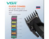 Акумуляторна машинка для стрижки (clipper) VGR V-889C, 6 насадок, LED display, 9000RPM