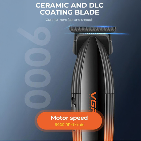 Триммер VGR V-889T, 3 насадки, LED display, 9000RPM