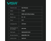 Триммер VGR V-889T, 3 насадки, LED display, 9000RPM