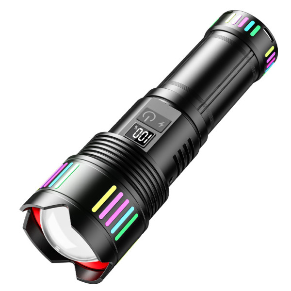 Ліхтар NIGHT VISION FLUORESCENCE C203-1 WHITE LASER LED GT-50W, 4x18650, power bank, ЗУ Type-C, zoom