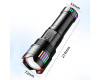 Ліхтар NIGHT VISION FLUORESCENCE C203-1 WHITE LASER LED GT-50W, 4x18650, power bank, ЗУ Type-C, zoom