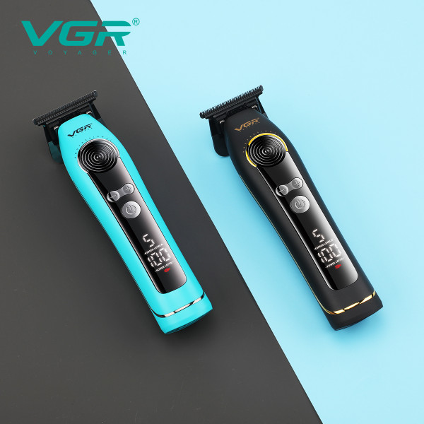 Тример VGR V-299 BLUE 4 Насадки 9000RPM 2000 mAh 5 Рівнів Швидкості LED Display