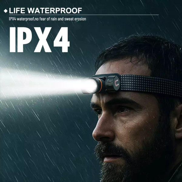 Ліхтар налобний 5846-XPG, 1x16340, ЗУ Type-C, магнит, Box