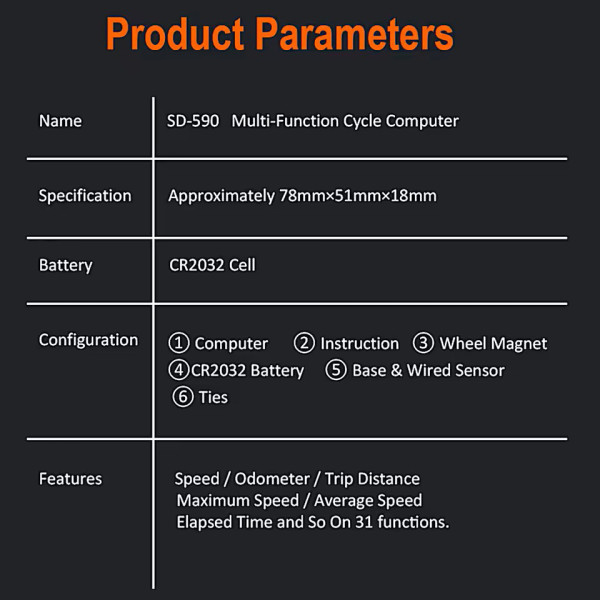 Велосипедний Спідометр SD-563C Бездротовий 27 Функцій З Виносною Кнопкою Велосипедний Спідометр SD-563C Бездротовий 27 Функцій З Виносною Кнопкою