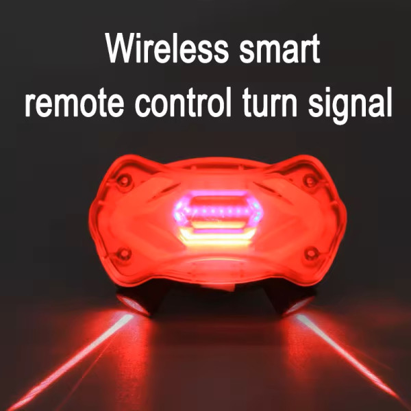 Ліхтар велосипедний KXK-03 STOP (червоний+синій), сирена, 2LASER, із зазначенням поворотів