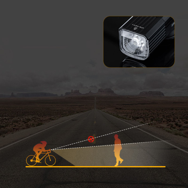 Велофара потужна LEADBIKE LD88-OSRAM 400LM, 2000mAh, waterproof, children lock, Li-Ion акумулятор, ЗУ Type-C