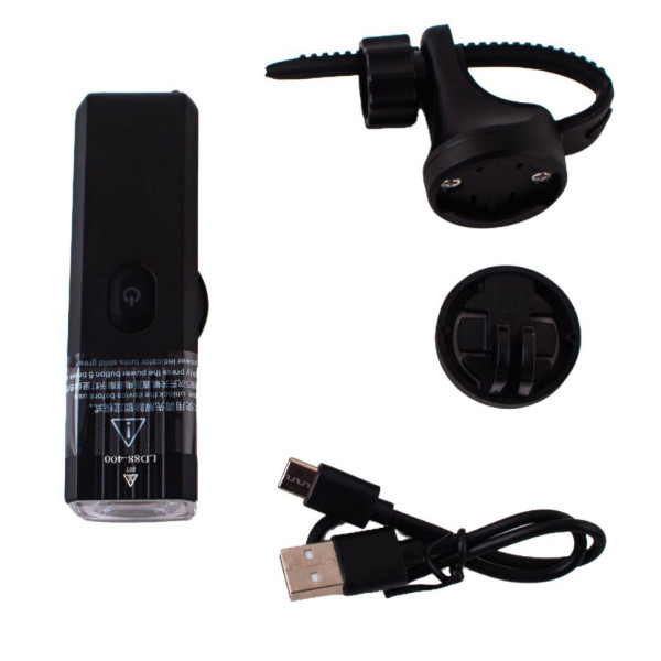 Велофара потужна LEADBIKE LD88-OSRAM 400LM, 2000mAh, waterproof, children lock, Li-Ion акумулятор, ЗУ Type-C