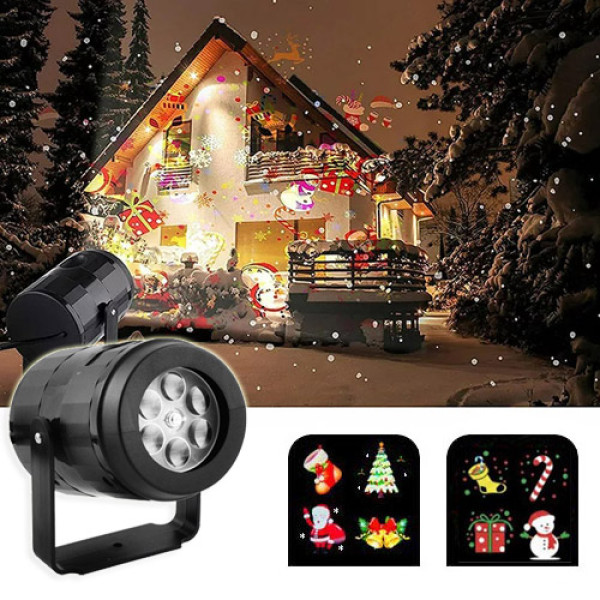 Світлодіодний Лазерний Проектор 886-1 Новорічний +2 Вкладиші з Картинками Світлодіодний Лазерний Проектор 886-1 Новорічний +2 Вкладиші з Картинками