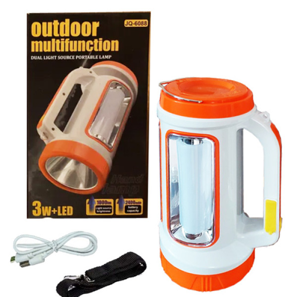 Ліхтар Портативний 6088-LED+COB Power Bank Li-Ion Акумулятор Сонячна Батарея ЗУ microUSB Box