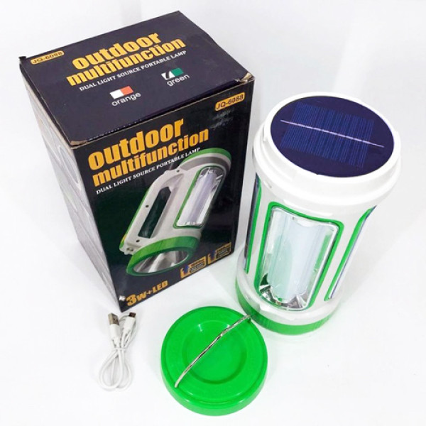 Ліхтар Портативний 6088-LED+COB Power Bank Li-Ion Акумулятор Сонячна Батарея ЗУ microUSB Box