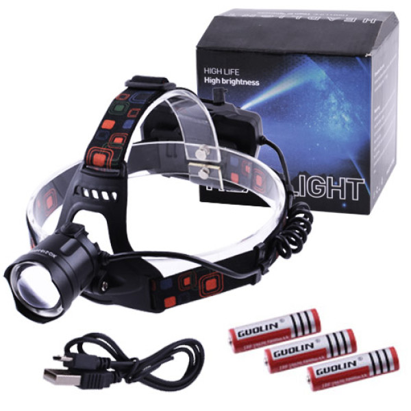 Ліхтар Налобний XQ-219-HP50 Power Bank 3x18650 Signal Light Індикація Заряду Zoom ЗП microUSB Box Ліхтар Налобний XQ-219-HP50 Power Bank 3x18650 Signal Light Індикація Заряду Zoom ЗП microUSB Box