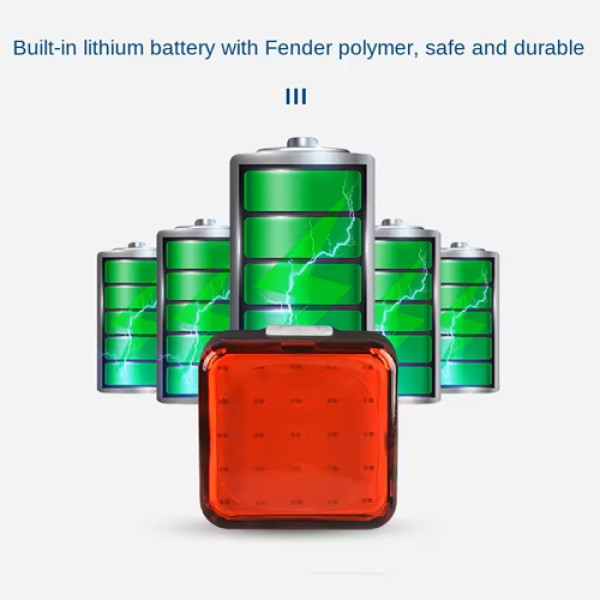 Велосипедна Стоп Мигалка Задня Baisk LED-USB C-Type MY-2107 Квадратна Червоне Світло