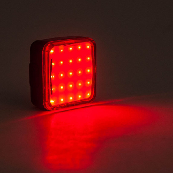 Велосипедна Стоп Мигалка Задня Baisk LED-USB C-Type MY-2107 Квадратна Червоне Світло