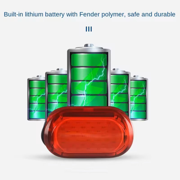 Велосипедна Стоп Мигалка Задня Baisk LED-USB C-Type MY-2106 Овальна Червоне Світло