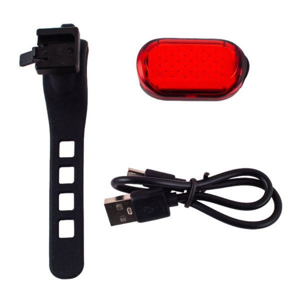 Велосипедна Стоп Мигалка Задня Baisk LED-USB C-Type MY-2106 Овальна Червоне Світло