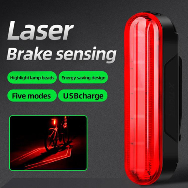 Стоп LEADBIKE LD80-6LED з лазерною розміткою, waterproof, Li-Ion акумулятор, ЗУ Type-C