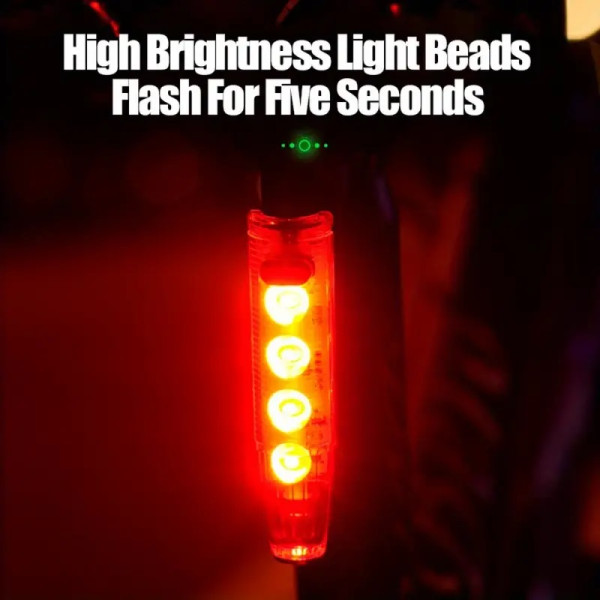 Велосипедна Стоп Мигалка Задня LD77-LS-4LED з лазерною розміткою