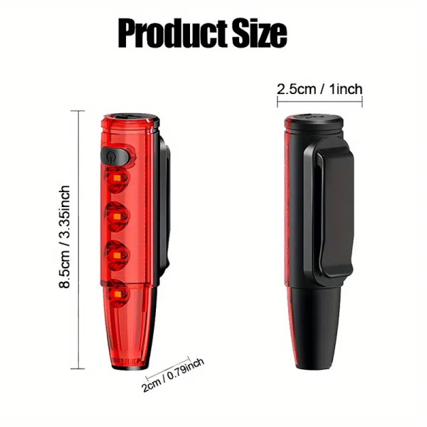 Велосипедна Стоп Мигалка Задня LD77-LS-4LED з лазерною розміткою