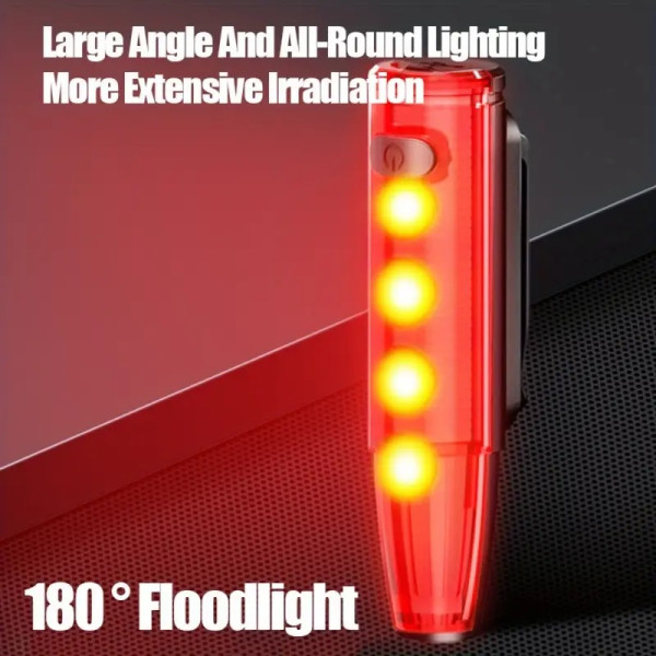 Велосипедна Стоп Мигалка Задня LD77-LS-4LED з лазерною розміткою