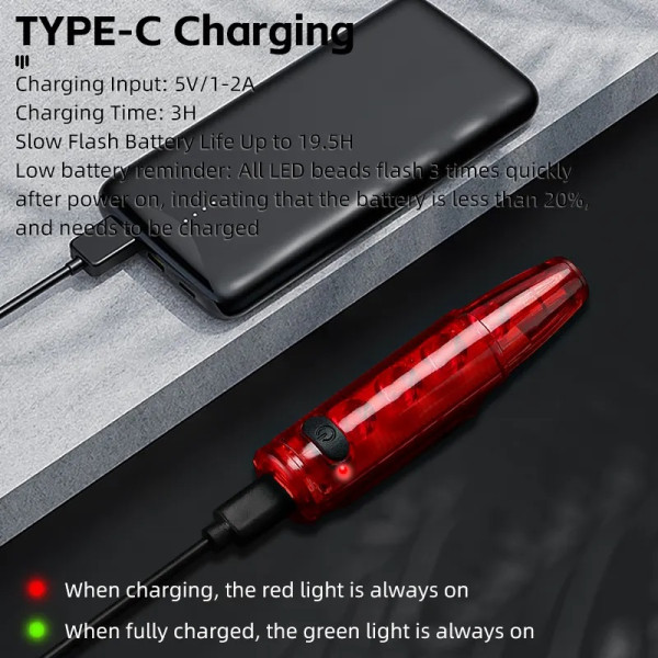 Велосипедна Стоп Мигалка Задня LD77-LS-4LED з лазерною розміткою