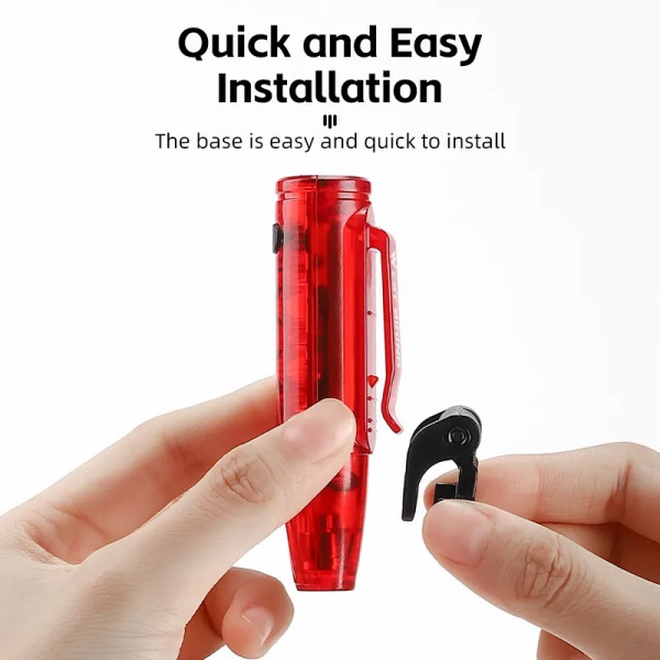 Велосипедна Стоп Мигалка Задня LD77-LS-4LED з лазерною розміткою