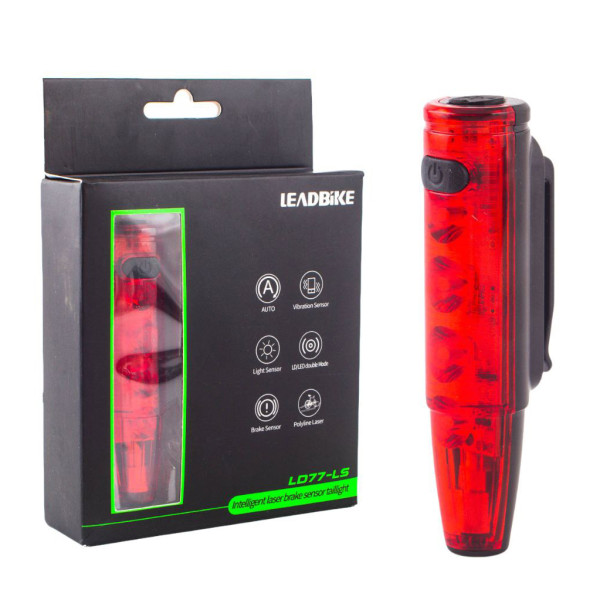 Велосипедна Стоп Мигалка Задня LD77-LS-4LED з лазерною розміткою