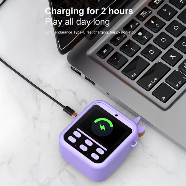 Фотоапарат дитячий миттєвого друку S11, PURPLE UNICORN