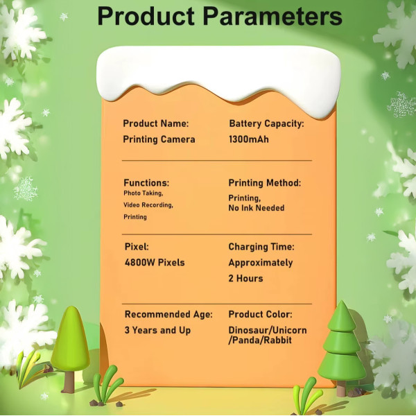 Фотоапарат дитячий миттєвого друку S11, PURPLE UNICORN