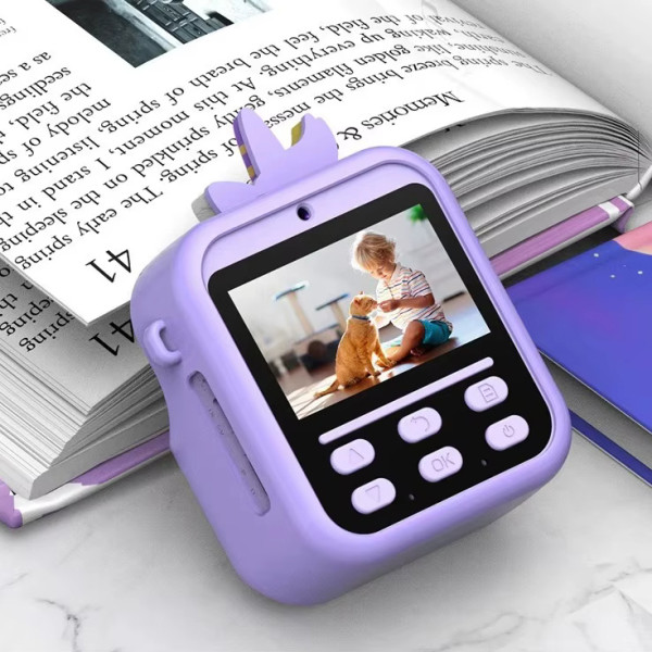 Фотоапарат дитячий миттєвого друку S11, PURPLE UNICORN