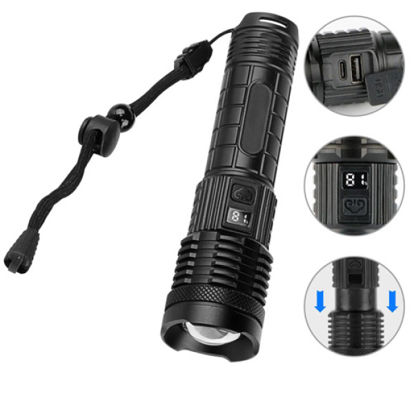 Ліхтар PLD-H007 WHITE LASER LED PM10-TG Li-Ion Акумулятор Power Bank Індикація Заряду ЗУ Type-C Zoom Box Ліхтар PLD-H007 WHITE LASER LED PM10-TG Li-Ion Акумулятор Power Bank Індикація Заряду ЗУ Type-C Zoom Box