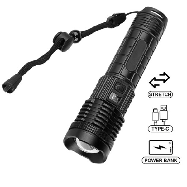 Ліхтар PLD-H007 WHITE LASER LED PM10-TG Li-Ion Акумулятор Power Bank Індикація Заряду ЗУ Type-C Zoom Box Ліхтар PLD-H007 WHITE LASER LED PM10-TG Li-Ion Акумулятор Power Bank Індикація Заряду ЗУ Type-C Zoom Box