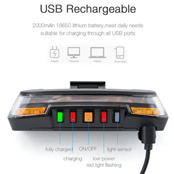 Велосипедний Стоп Поворот 0118-A9 З Дистанційним Пультом