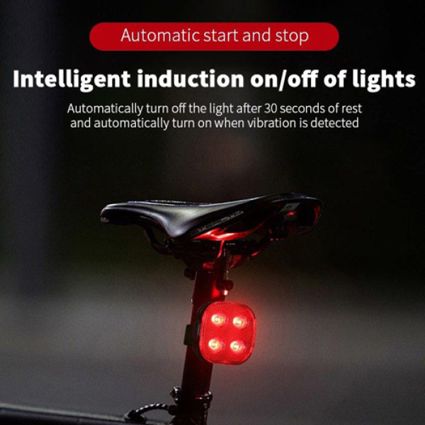 Велосипедна Стоп Мигалка Задня FY-328S-4 квадратна