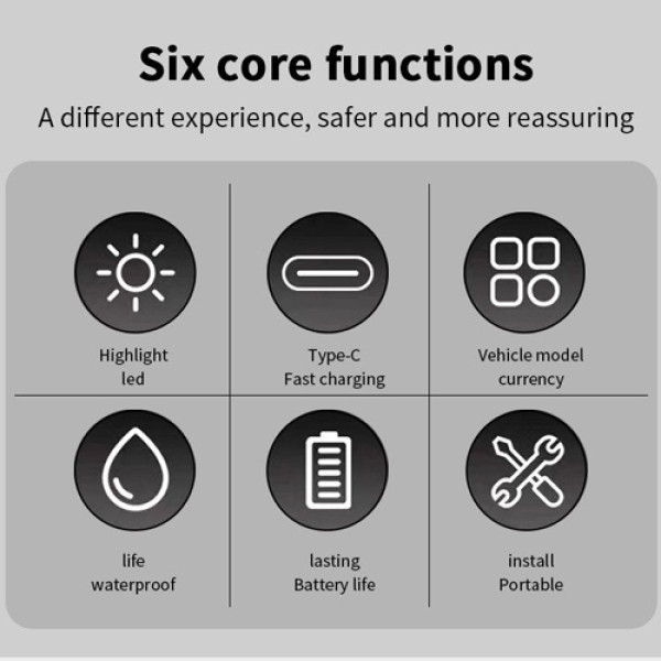 Велосипедна Стоп Мигалка Задня FY-328S-4 квадратна