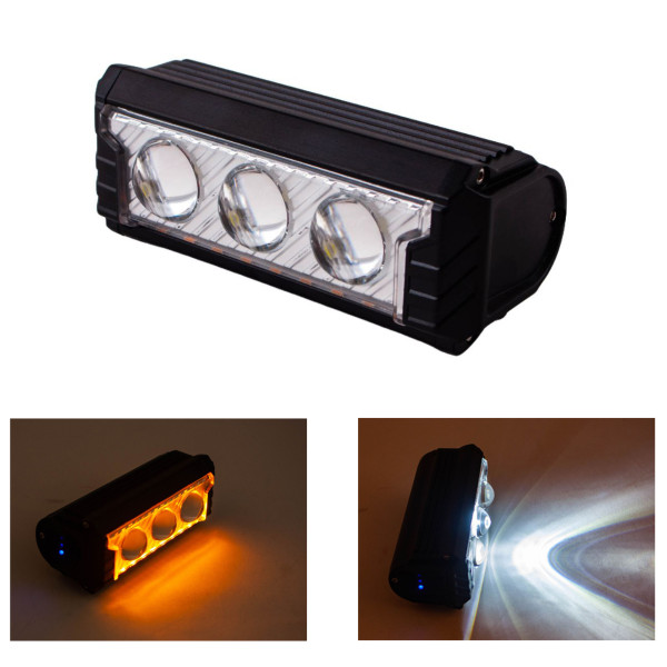 Велофара потужна FY-339B-3LED(white+yellow), Waterproof, Li-Ion акумулятор, ЗУ Type-C