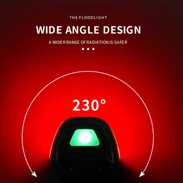 Велосипедна Стоп Мигалка Задня Baisk LED-USB C-Type WQB-514 Велика Червоне Світло