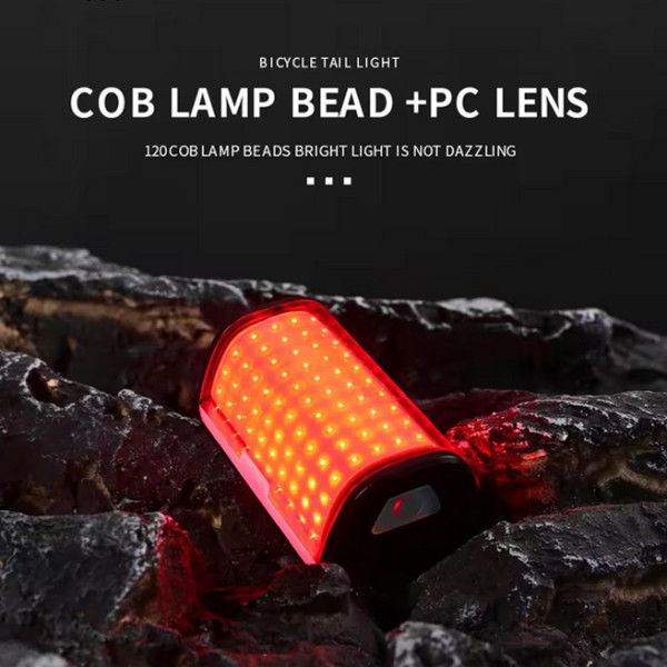 Велосипедна Стоп Мигалка Задня Baisk LED-USB C-Type WQB-514 Велика Червоне Світло