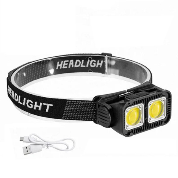 Ліхтар Налобний K372/L-31-2COB White+Red Motion Sensor Li-Ion Акумулятор Індикація Заряду ЗП Type-C Box Ліхтар Налобний K372/L-31-2COB White+Red Motion Sensor Li-Ion Акумулятор Індикація Заряду ЗП Type-C Box