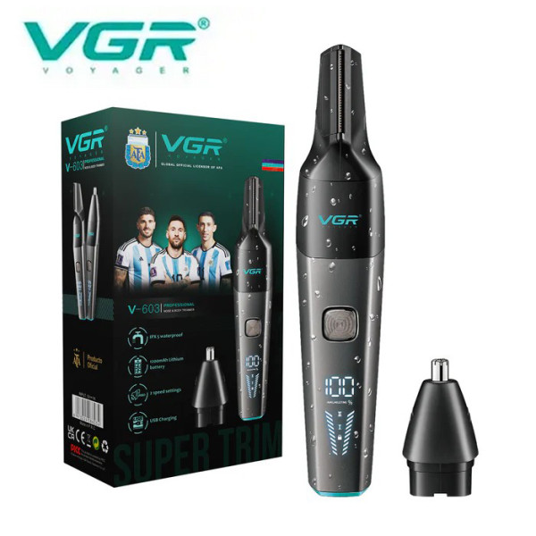 Тример VGR 2 в 1 V-603 2 Насадки Для Носа та Волосся IPX5