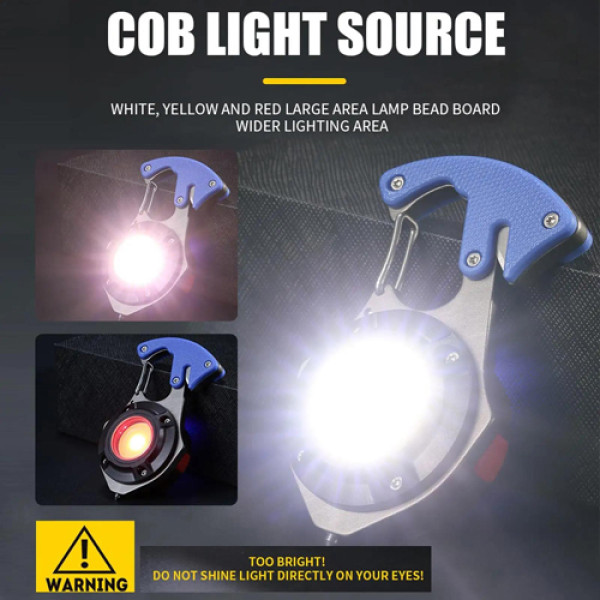 Ліхтар MULTIFUNCTIONAL W5143-COB White+Yellow+Red Multitool Li-Ion Акумулятор Магніт Карабін Викрутка ЗП Type-C Ліхтар MULTIFUNCTIONAL W5143-COB White+Yellow+Red Multitool Li-Ion Акумулятор Магніт Карабін Викрутка ЗП Type-C